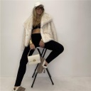 pelliccia foderata con bottoni luxe